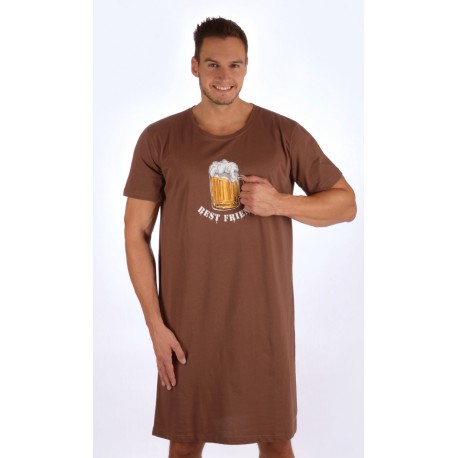 Pánska nočná košeľa s krátkym rukávom Veľké pivo